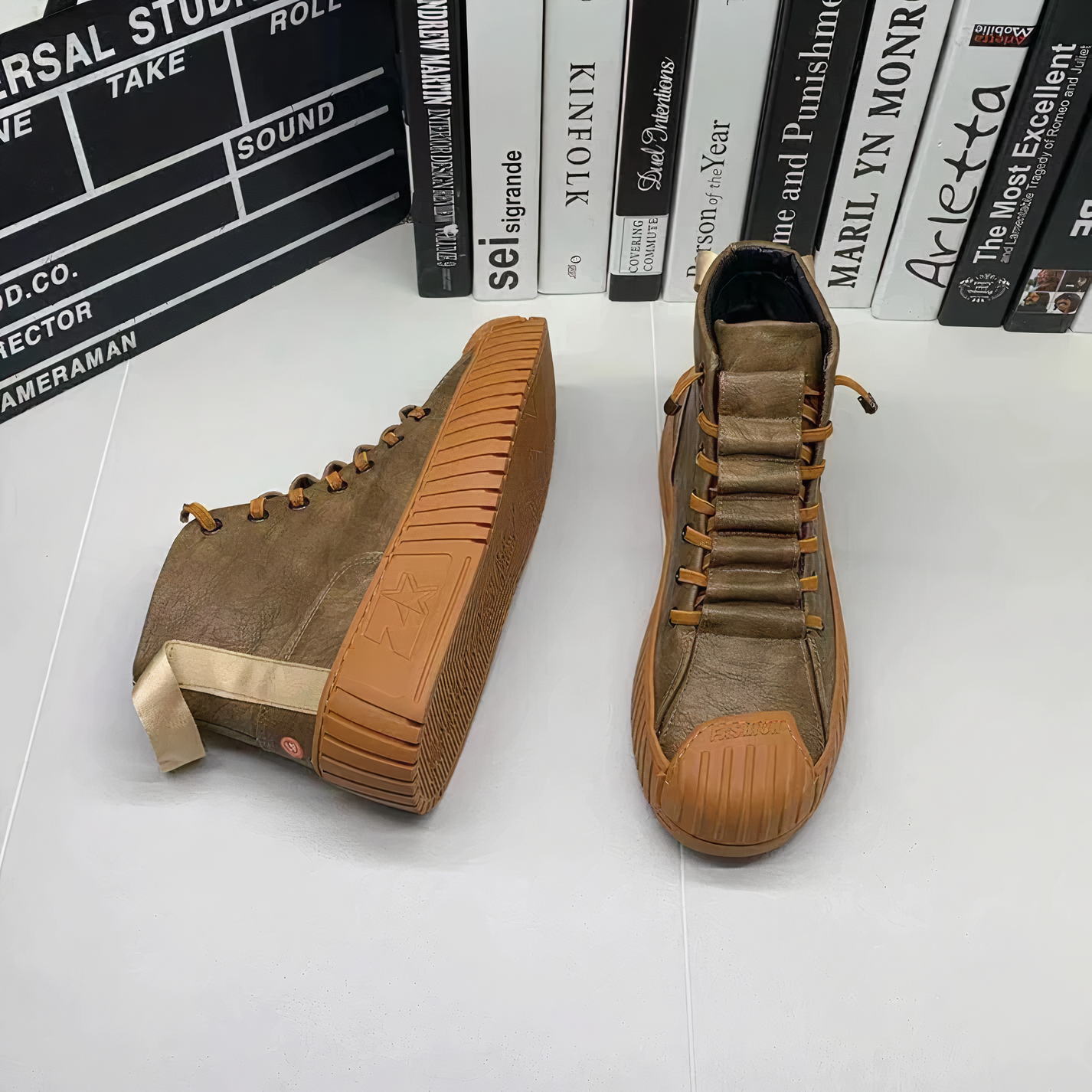 Hoge Mannen Schoenen Britse Stijl Laarzen Rion