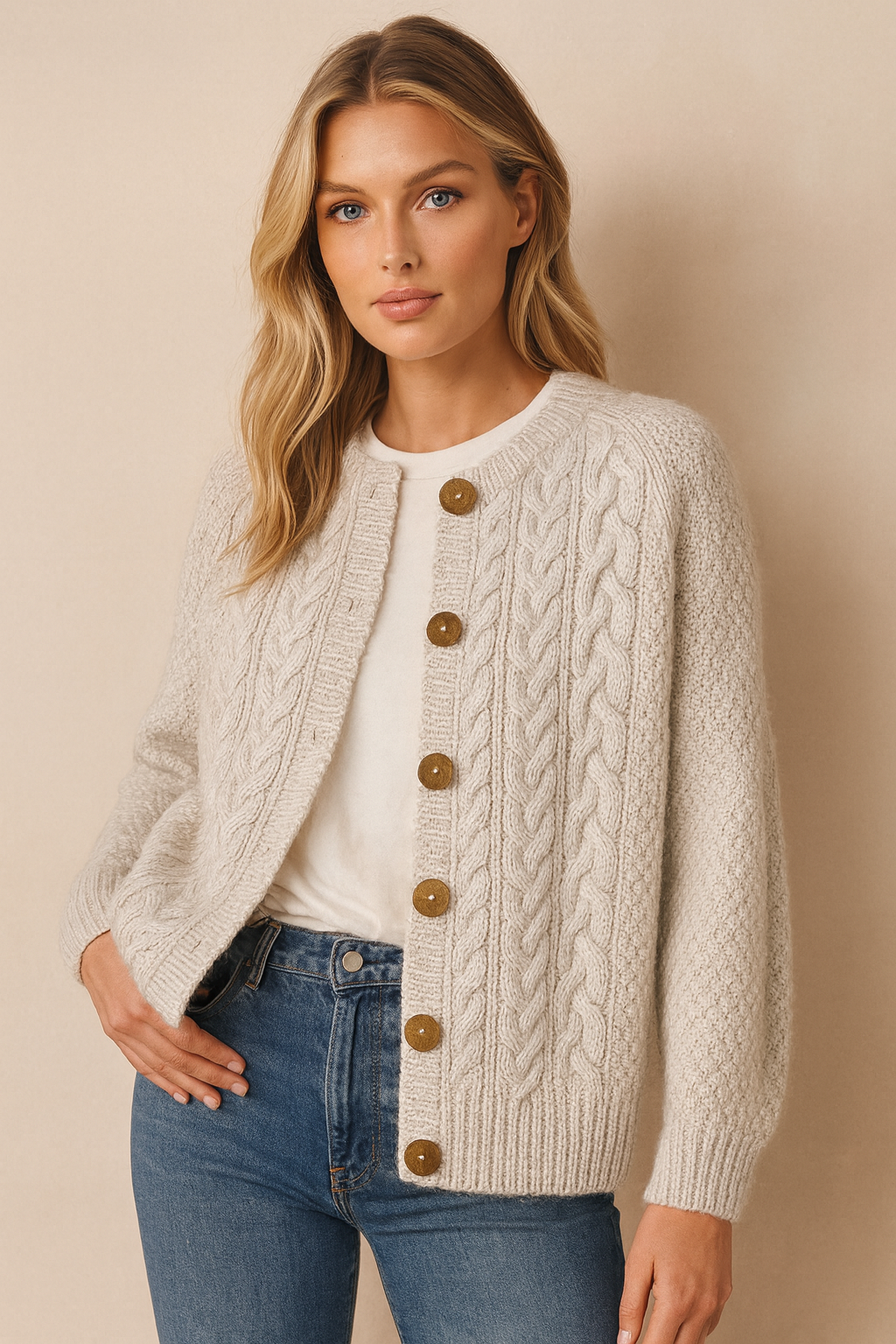 Dames Gebreide Vest Met Knopen Warm en Stijlvol - StudioMarella