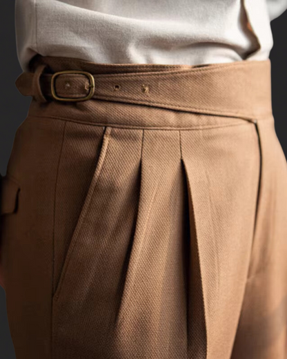 Heren Broek Plooi Model Vintage Look