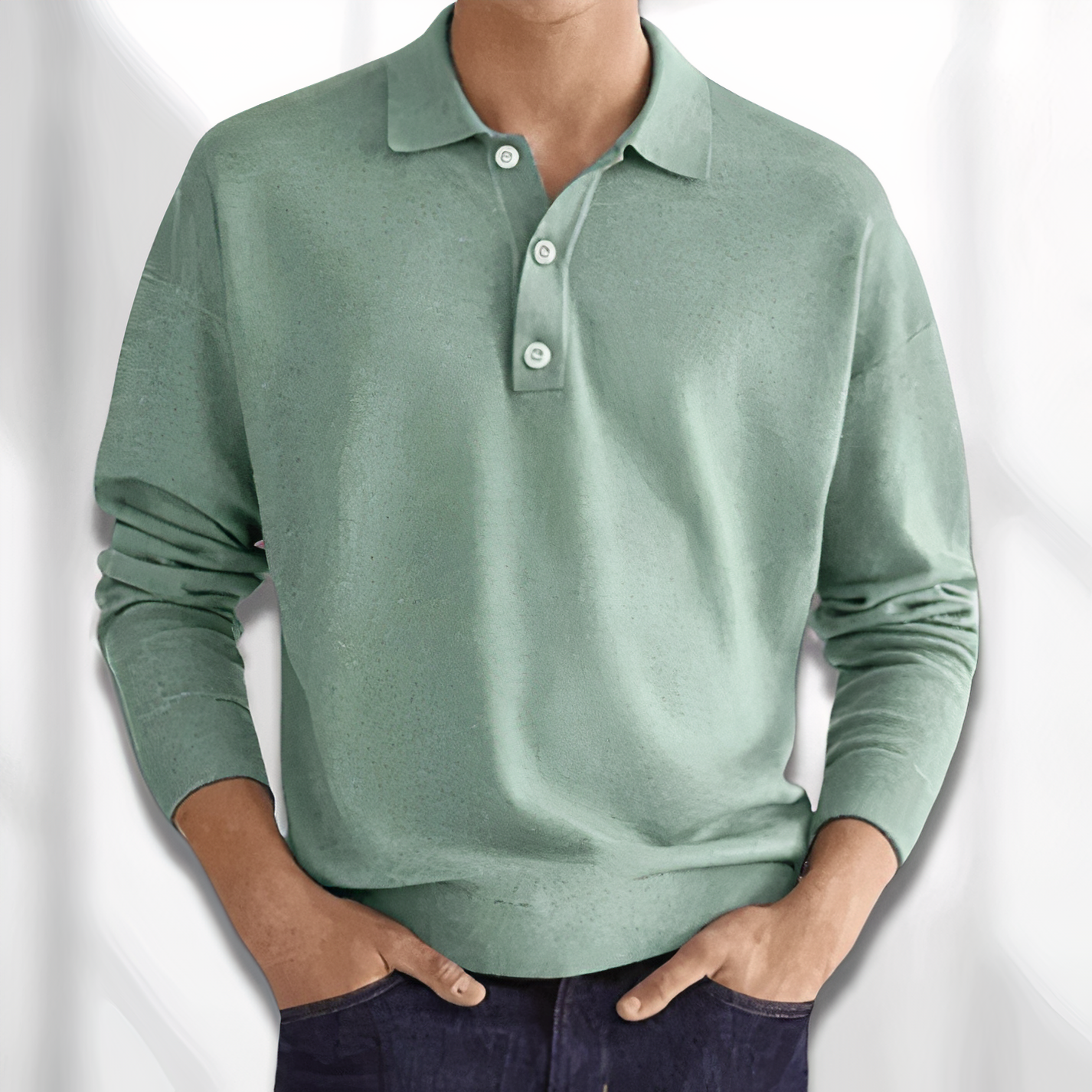 Herenshirt Lange Mouw Casual Comfortabel