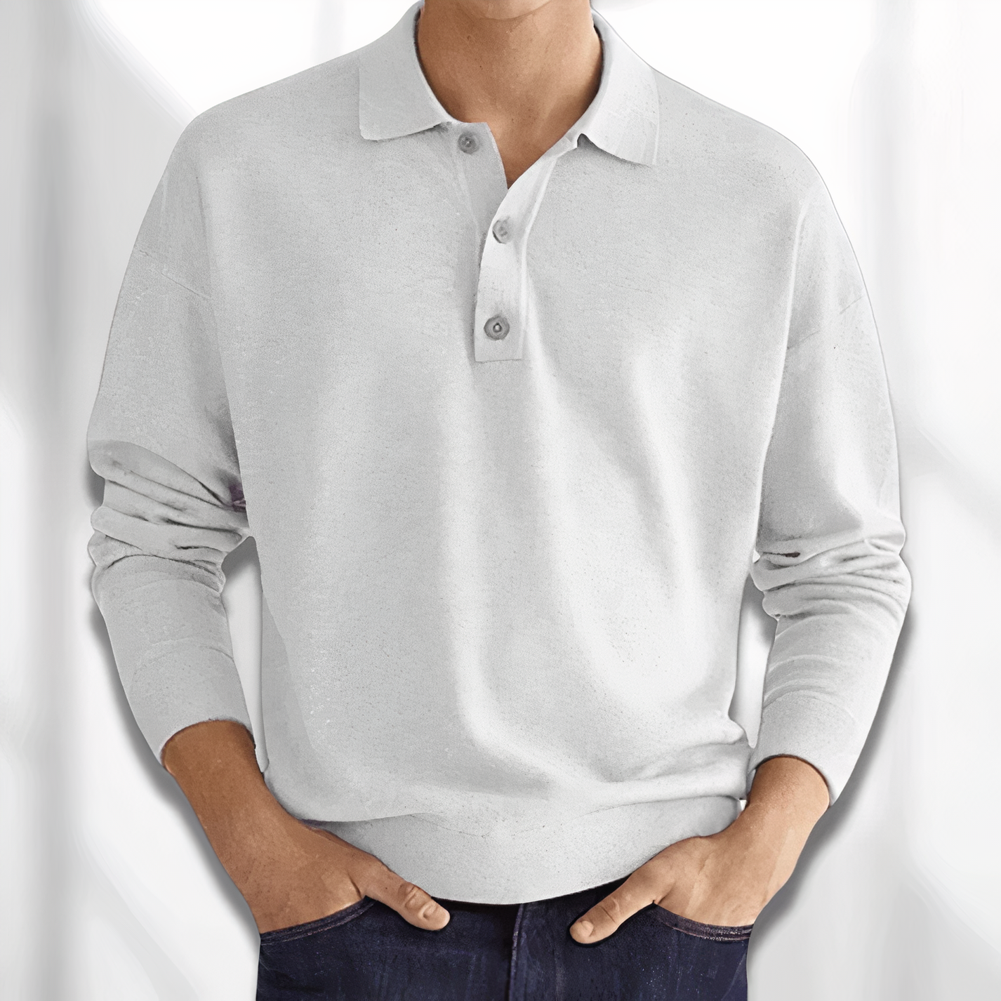 Herenshirt Lange Mouw Casual Comfortabel