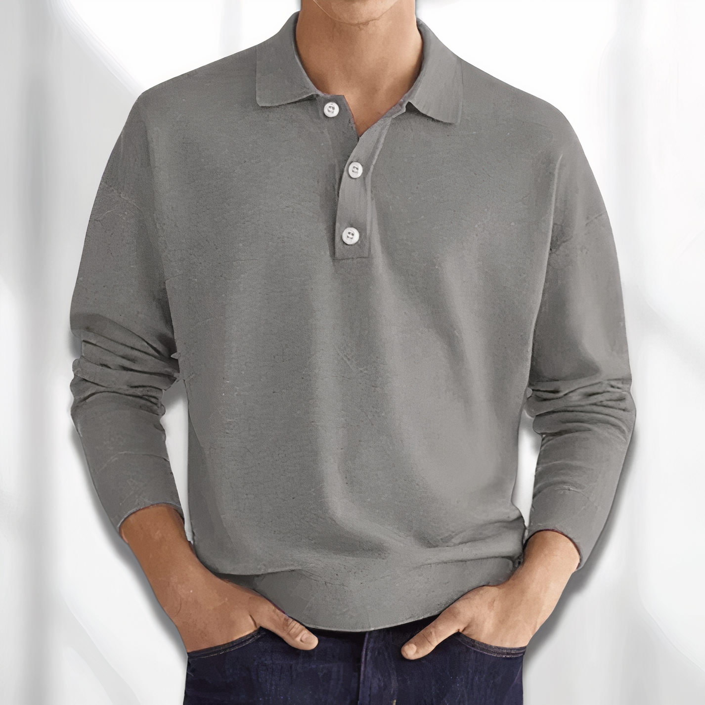Herenshirt Lange Mouw Casual Comfortabel