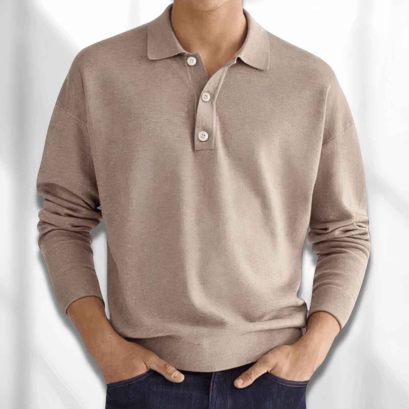Herenshirt Lange Mouw Casual Comfortabel - StudioMarella