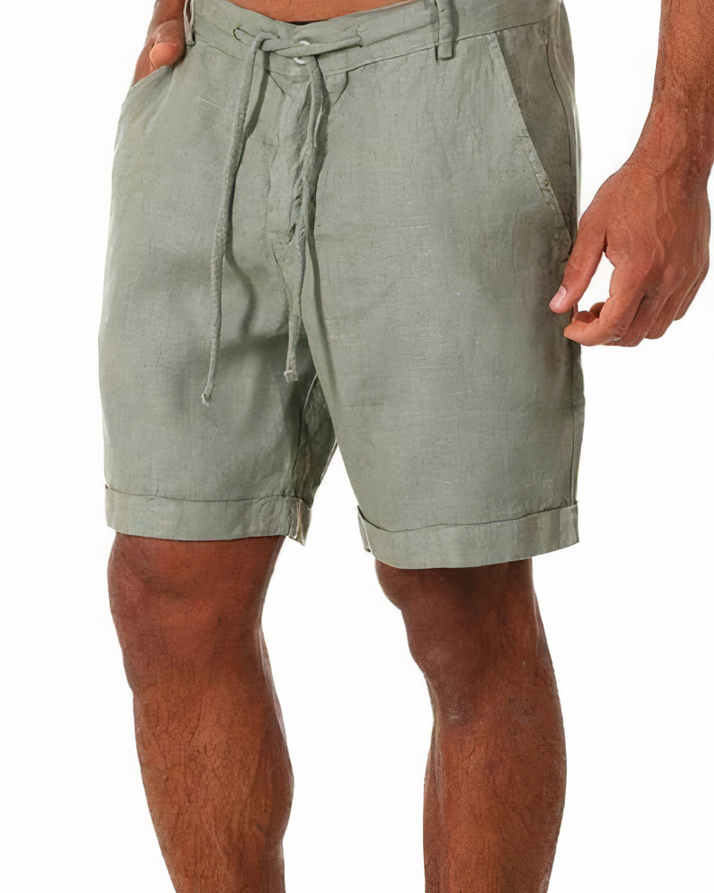 Heren Zomerbroek Linnen Kort Comfortabel Lichtgewicht
