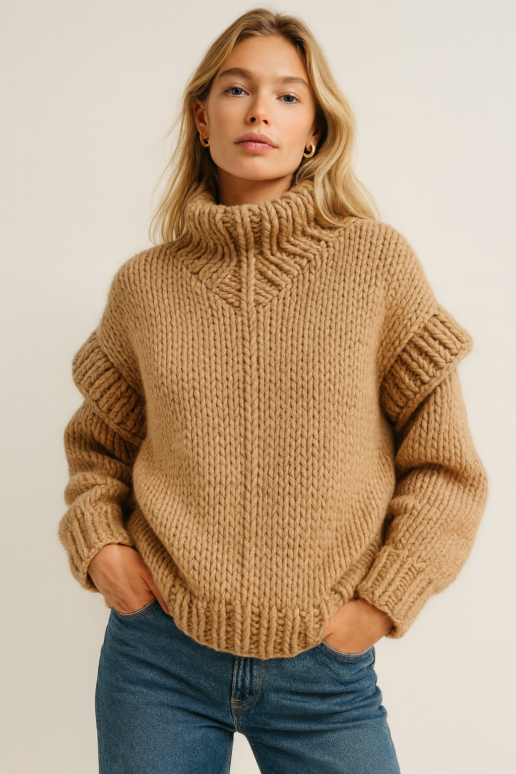 Dames Trui Gebreid Warm Oversized Wintermode - StudioMarella