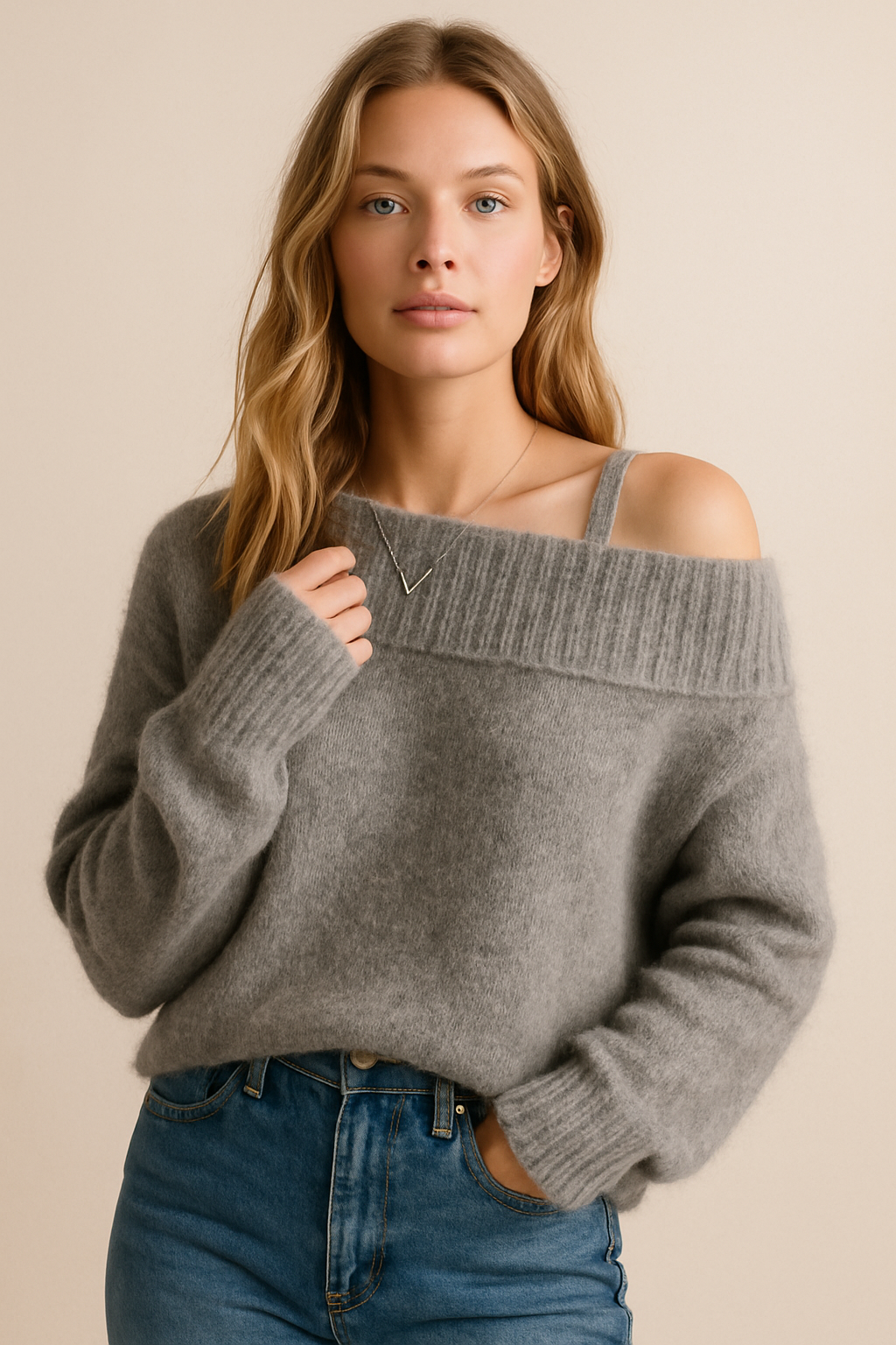 Dames Trui Off-shoulder Gebreid Stijlvol - StudioMarella