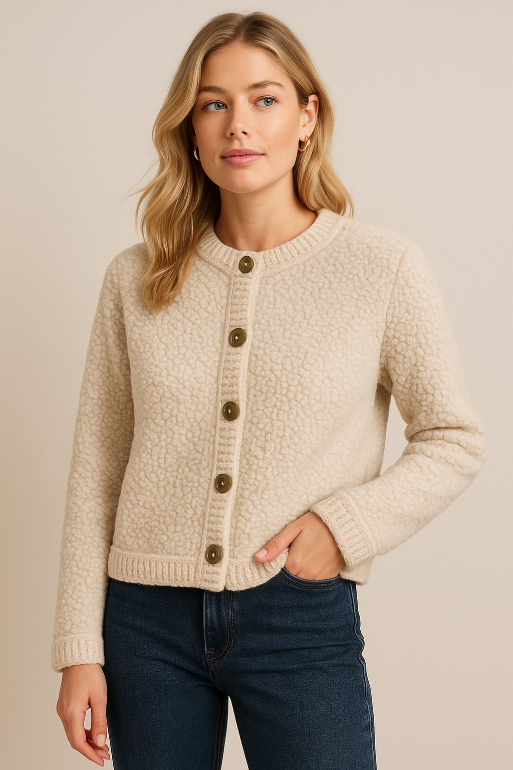 Dames Teddyjas Overshirt Met Knopen Zacht En Warm - StudioMarella