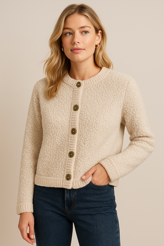 Dames Teddyjas Overshirt Met Knopen Zacht En Warm - StudioMarella