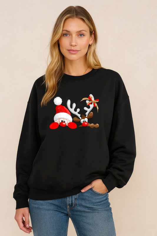 Dames Kersttrui Rendierprint Warme Festieve Trui - StudioMarella