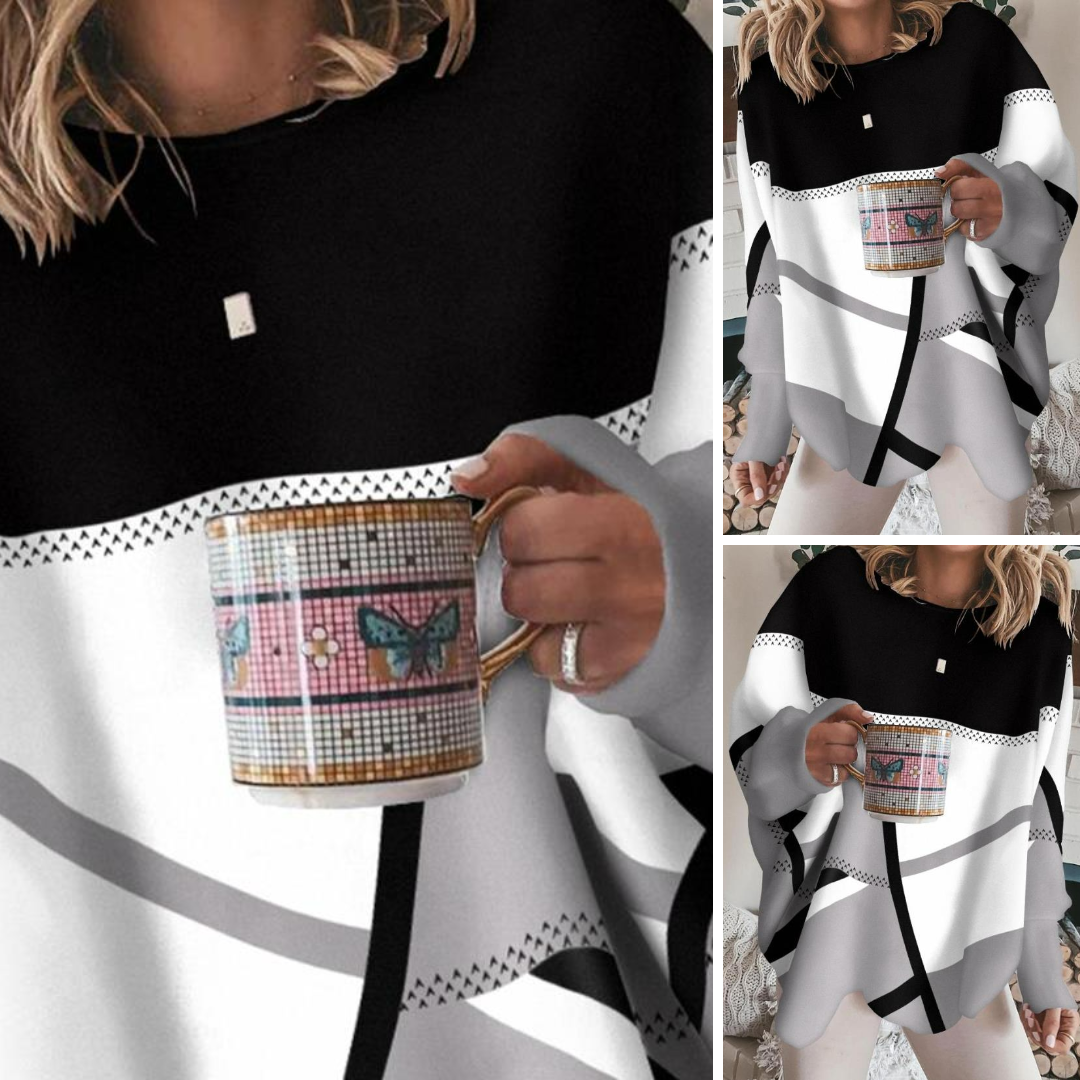 Dames Top met Lange Mouwen Modieus Zwart