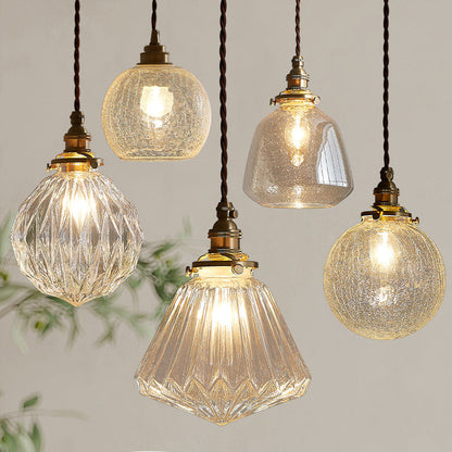 Hanglamp Kristalglas Transparant Scandinavisch Retro E27 15cm LED Eetkamer Woonkamer Minimalistisch