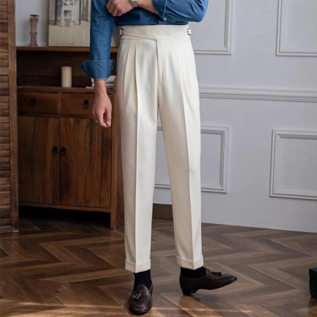Heren Broek Plooi Model Vintage Look