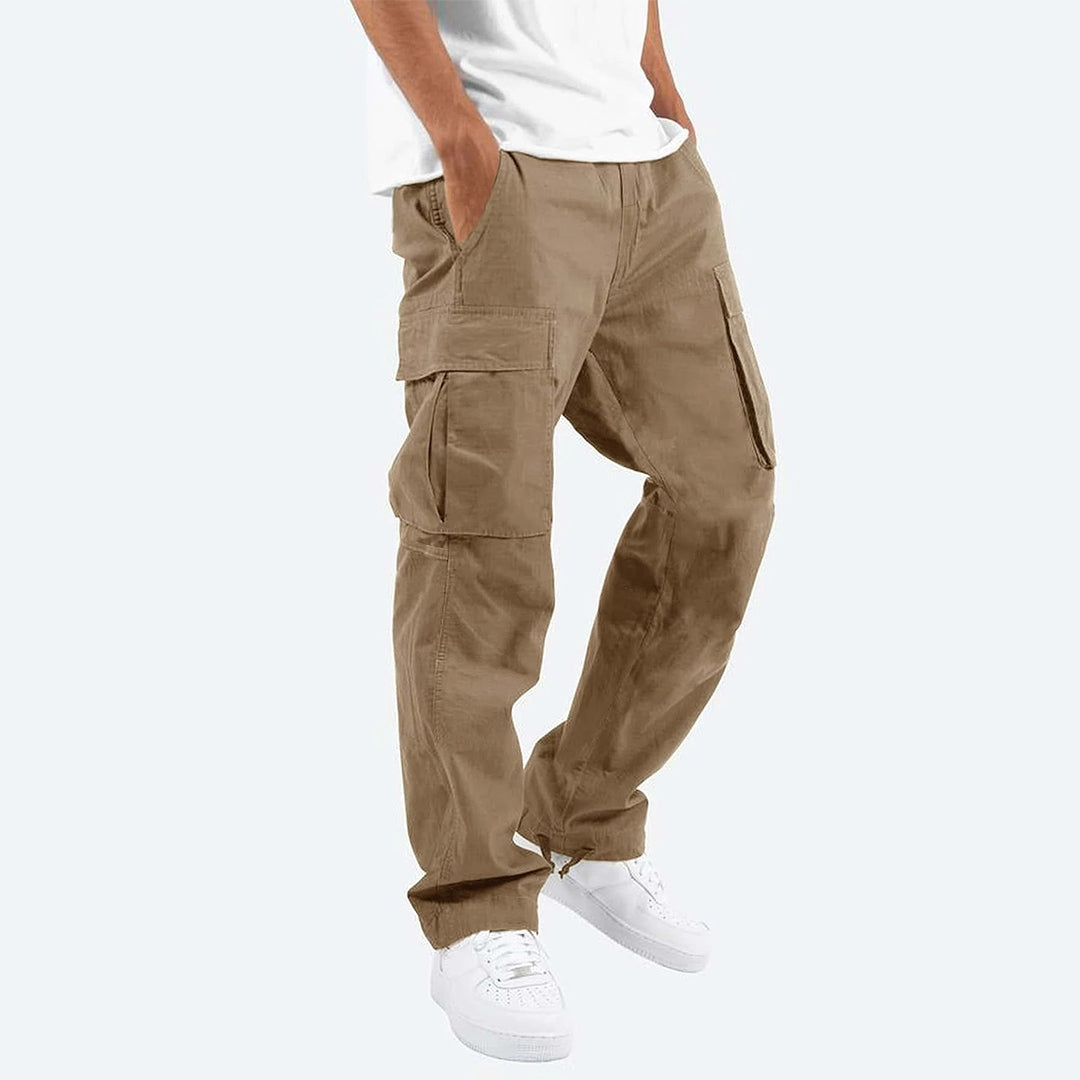 Heren Cargobroek Zwart Comfortabele Relaxed Fit