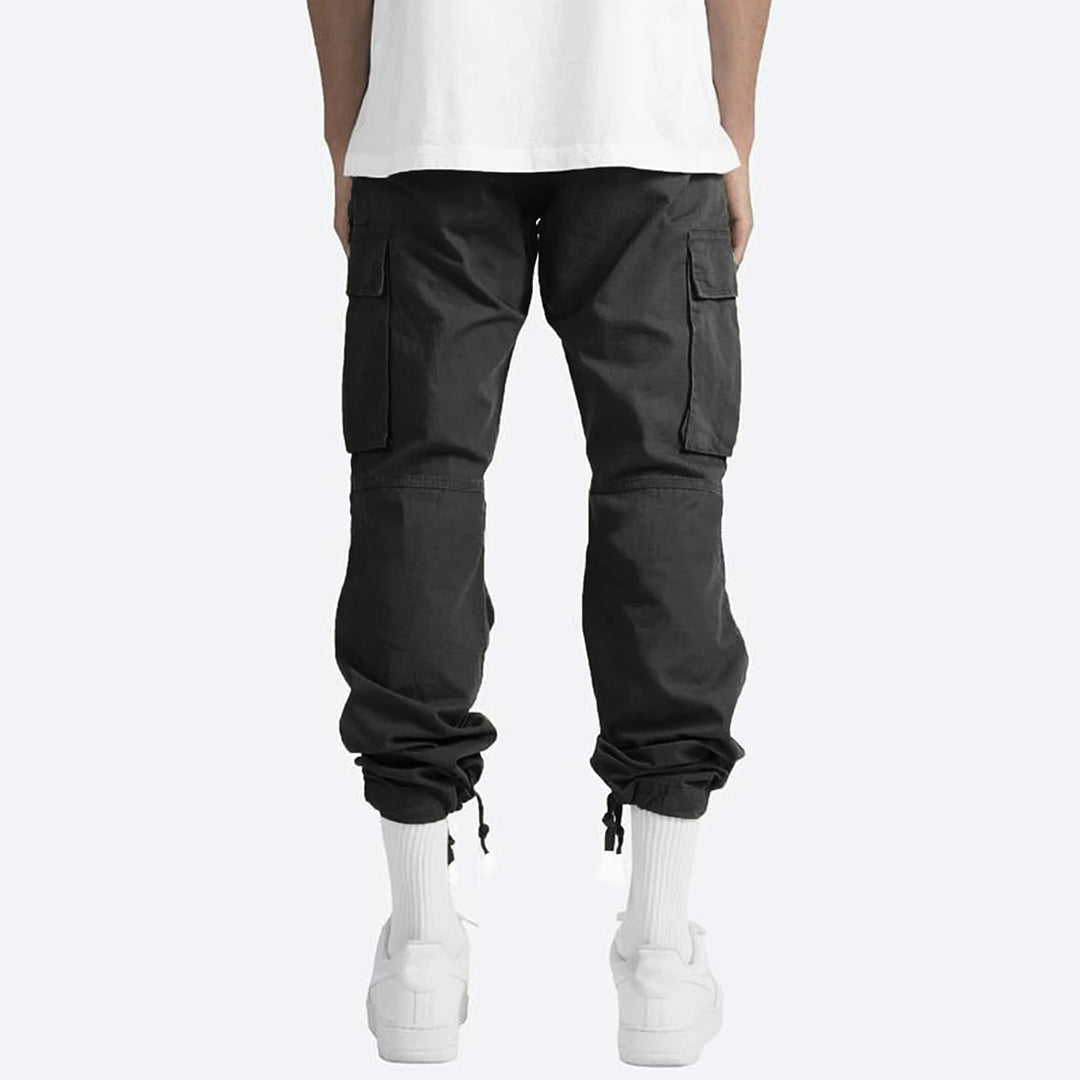 Heren Cargobroek Zwart Comfortabele Relaxed Fit