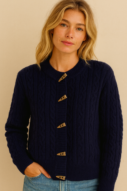 Dames Vest Gebreid met Knopen Elegant Design - StudioMarella
