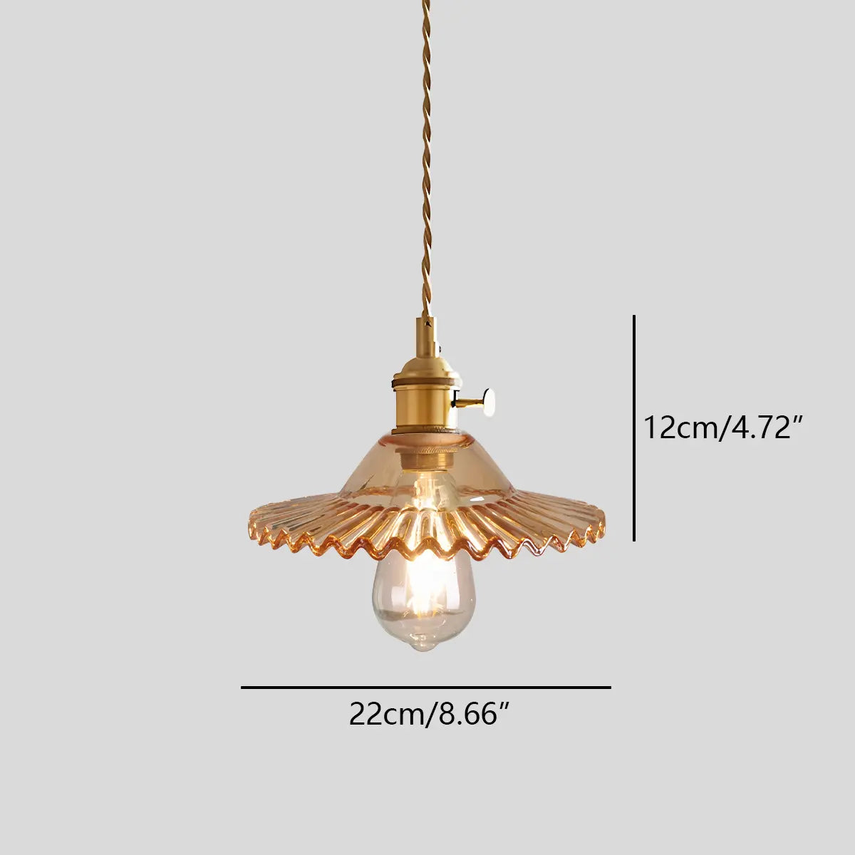 Hanglamp Glas Brons Verstelbare Kabel Woonkamer Eettafel Transparante Glazen Hanglamp Sfeerverlichting Vintage