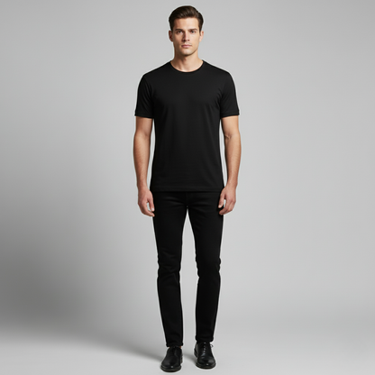 Mannen T-Shirt Slim Fit Moderne Stijl