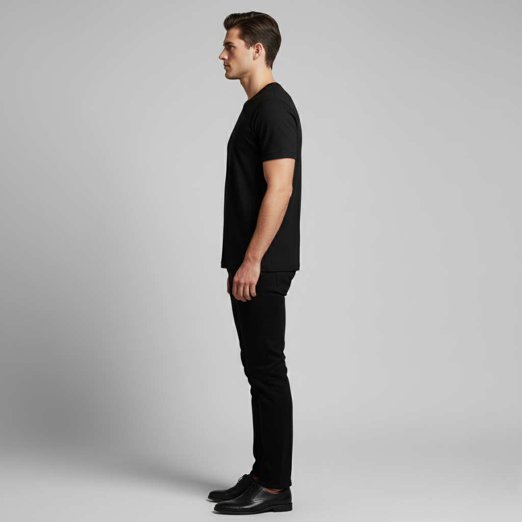 Mannen T-Shirt Slim Fit Moderne Stijl