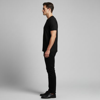 Mannen T-Shirt Slim Fit Moderne Stijl