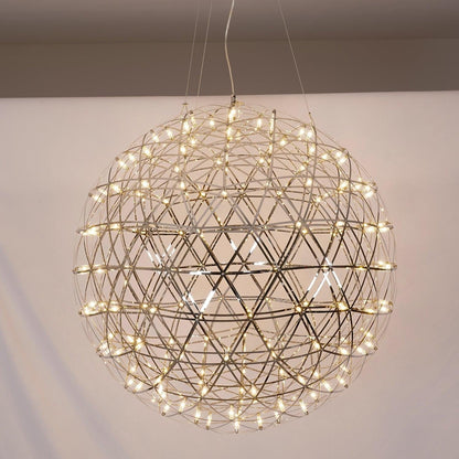 LED Hanglamp Bol Zilver Sfeerverlichting Moderne Lichtbol met Dimbare Lichtpunten Transparante Kristalbol Decoratief Scandinavisch Warm Wit Industrieel Design Interieurlamp