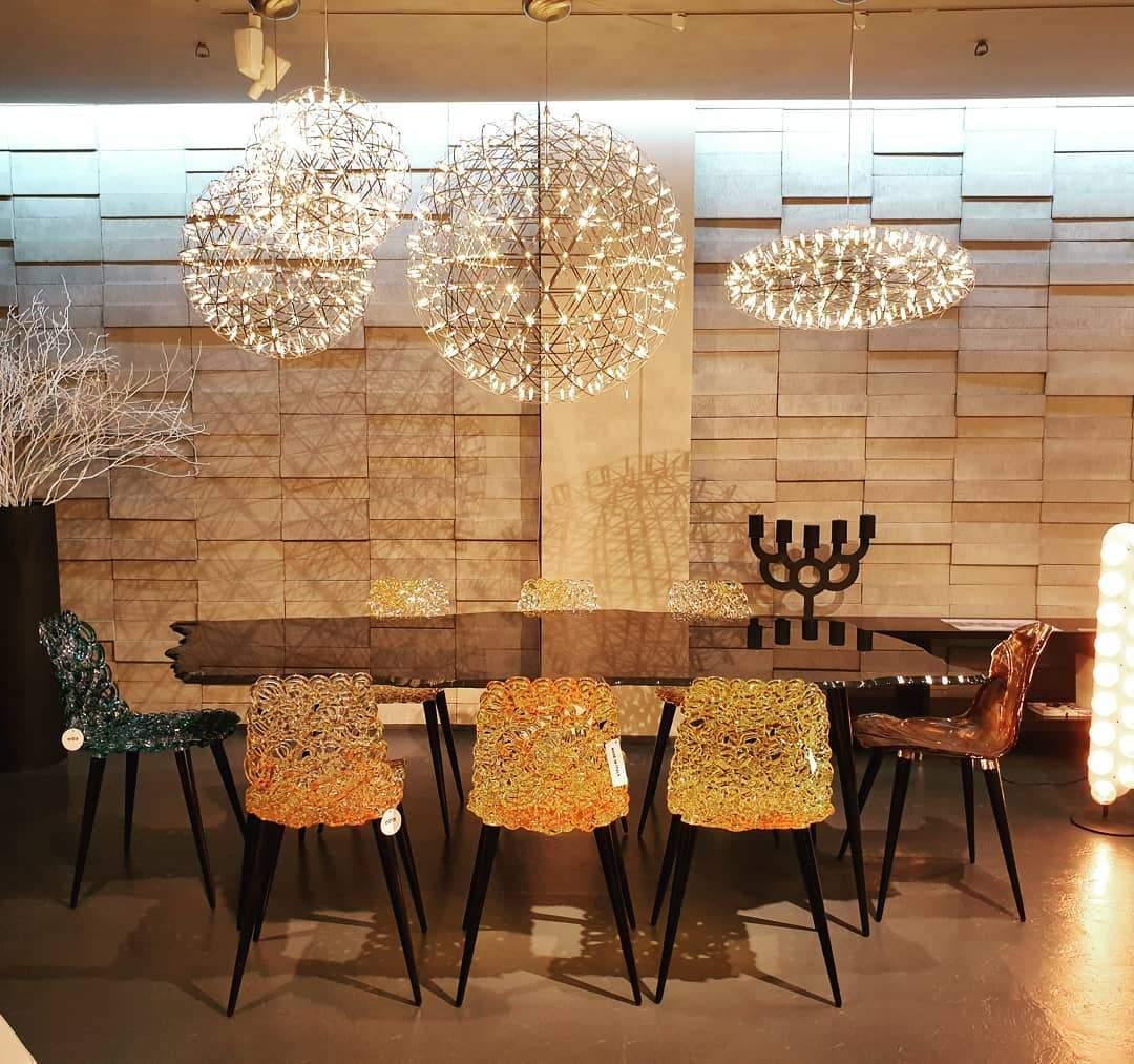 LED Hanglamp Bol Zilver Sfeerverlichting Moderne Lichtbol met Dimbare Lichtpunten Transparante Kristalbol Decoratief Scandinavisch Warm Wit Industrieel Design Interieurlamp