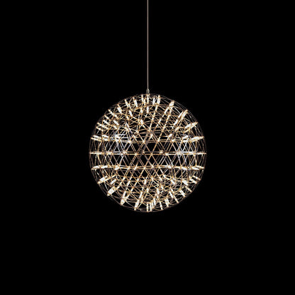 LED Hanglamp Bol Zilver Sfeerverlichting Moderne Lichtbol met Dimbare Lichtpunten Transparante Kristalbol Decoratief Scandinavisch Warm Wit Industrieel Design Interieurlamp