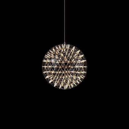 LED Hanglamp Bol Zilver Sfeerverlichting Moderne Lichtbol met Dimbare Lichtpunten Transparante Kristalbol Decoratief Scandinavisch Warm Wit Industrieel Design Interieurlamp