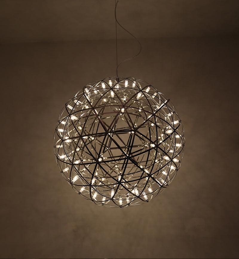 LED Hanglamp Bol Zilver Sfeerverlichting Moderne Lichtbol met Dimbare Lichtpunten Transparante Kristalbol Decoratief Scandinavisch Warm Wit Industrieel Design Interieurlamp