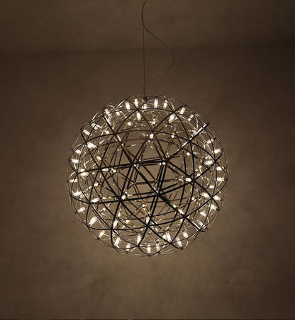 LED Hanglamp Bol Zilver Sfeerverlichting Moderne Lichtbol met Dimbare Lichtpunten Transparante Kristalbol Decoratief Scandinavisch Warm Wit Industrieel Design Interieurlamp