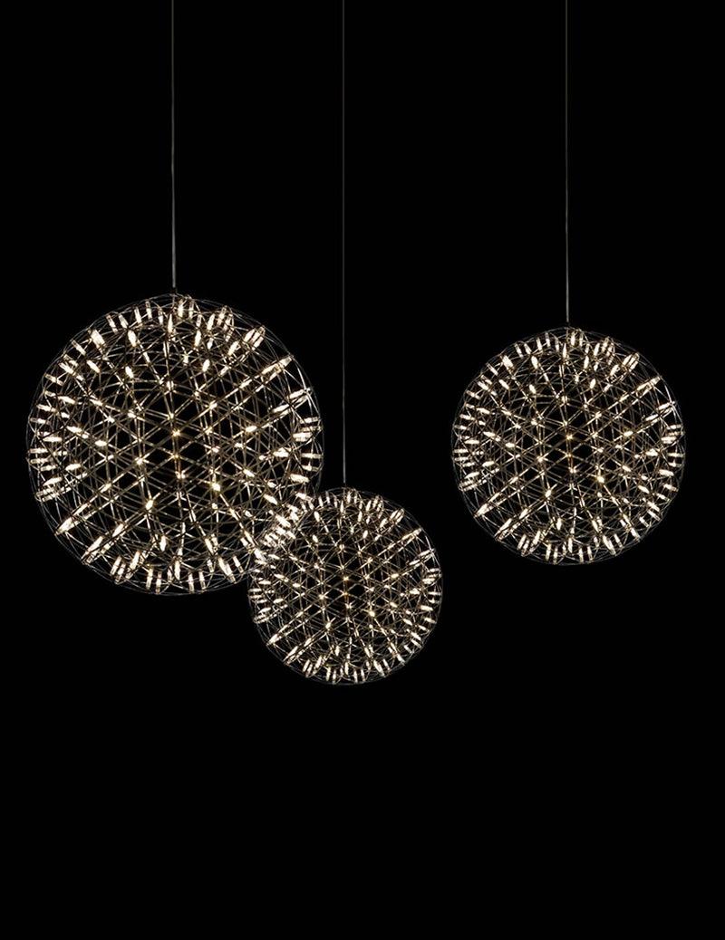 LED Hanglamp Bol Zilver Sfeerverlichting Moderne Lichtbol met Dimbare Lichtpunten Transparante Kristalbol Decoratief Scandinavisch Warm Wit Industrieel Design Interieurlamp