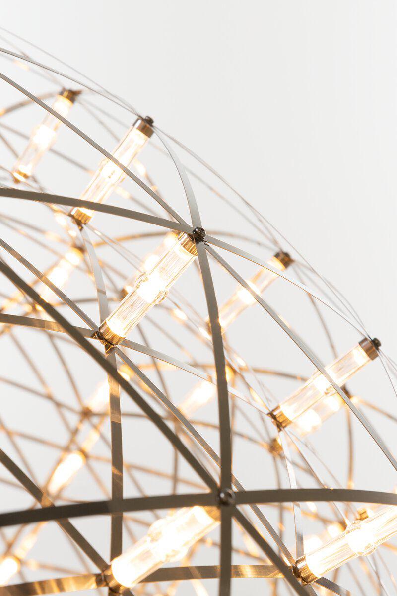 LED Hanglamp Bol Zilver Sfeerverlichting Moderne Lichtbol met Dimbare Lichtpunten Transparante Kristalbol Decoratief Scandinavisch Warm Wit Industrieel Design Interieurlamp