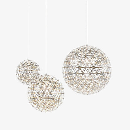 LED Hanglamp Bol Zilver Sfeerverlichting Moderne Lichtbol met Dimbare Lichtpunten Transparante Kristalbol Decoratief Scandinavisch Warm Wit Industrieel Design Interieurlamp