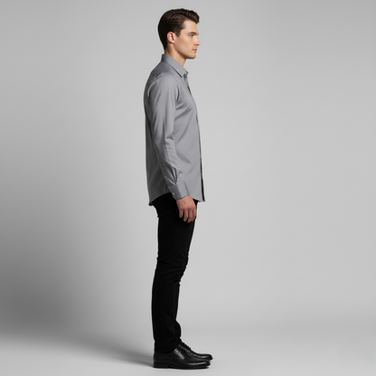 Formele Overhemd Lange Mouw Elegante Comfortabel Heren