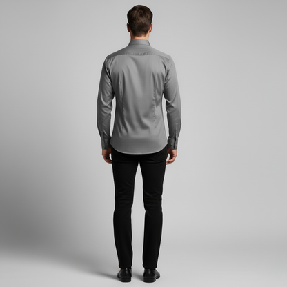 Formele Overhemd Lange Mouw Elegante Comfortabel Heren