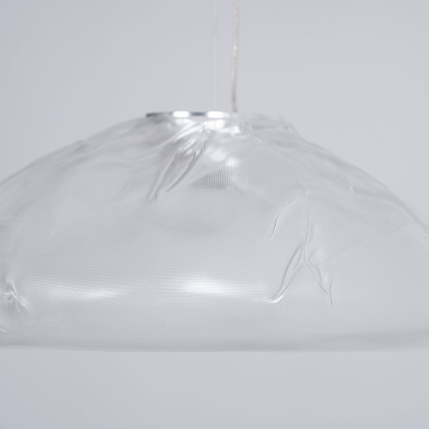 Glazen Hanglamp met Organische Textuur Transparant Rookgrijs Amber