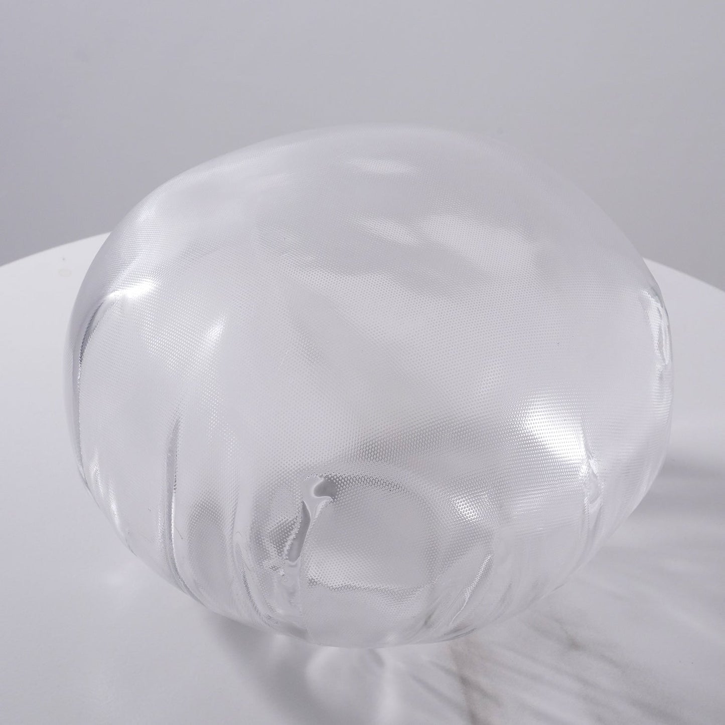 Glazen Hanglamp met Organische Textuur Transparant Rookgrijs Amber