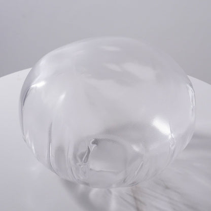 Glazen Hanglamp met Organische Textuur Transparant Rookgrijs Amber