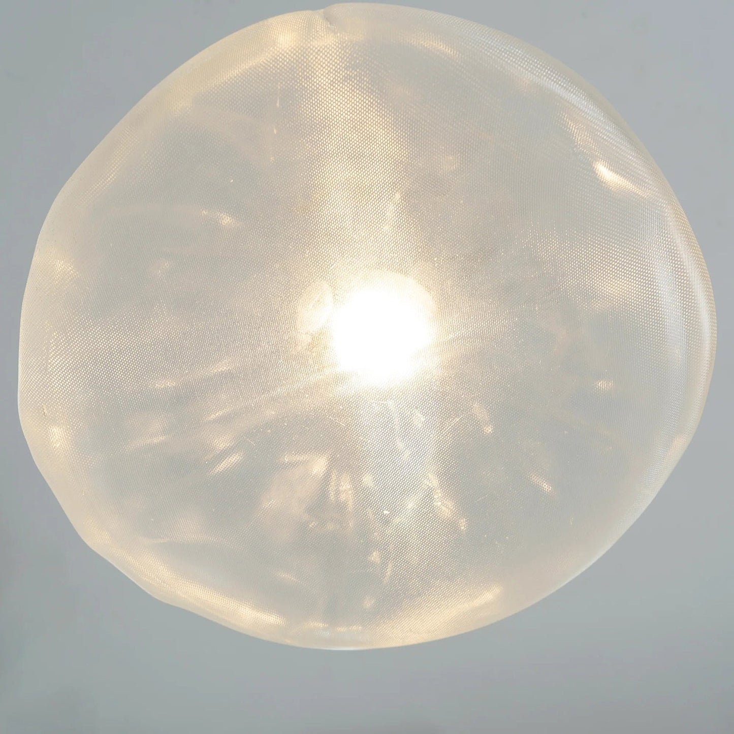Glazen Hanglamp met Organische Textuur Transparant Rookgrijs Amber