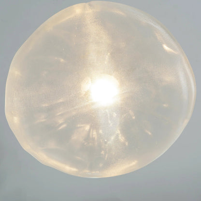 Glazen Hanglamp met Organische Textuur Transparant Rookgrijs Amber