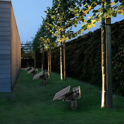 Solar Tuinspot LED RGB Buitenlamp IP65 Verstelbare Kop Aluminium Gazonverlichting