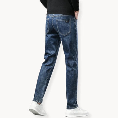 Rechtdoorlopende jeans met fleece voering
