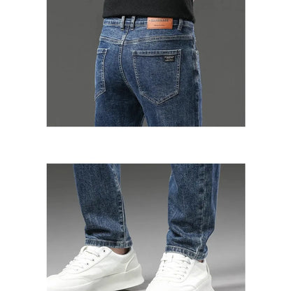 Rechtdoorlopende jeans met fleece voering