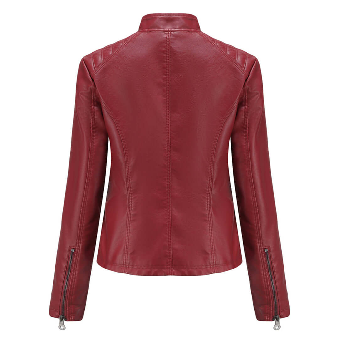 Dames Leren Jas Klassieke Stijl Elegant Design