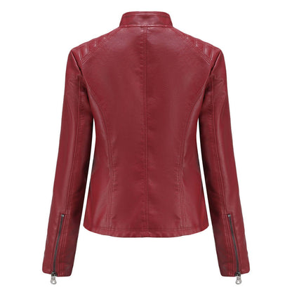 Dames Leren Jas Klassieke Stijl Elegant Design