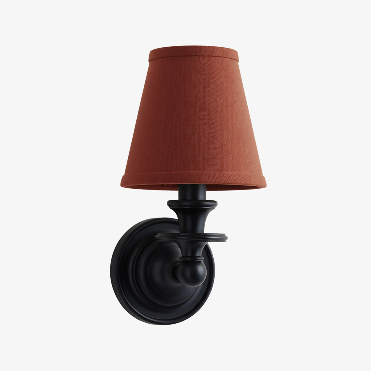 Wandlamp met stoffen kap en zwanenhalsarm – smeedijzeren armatuur met verstelbare leeslamp
