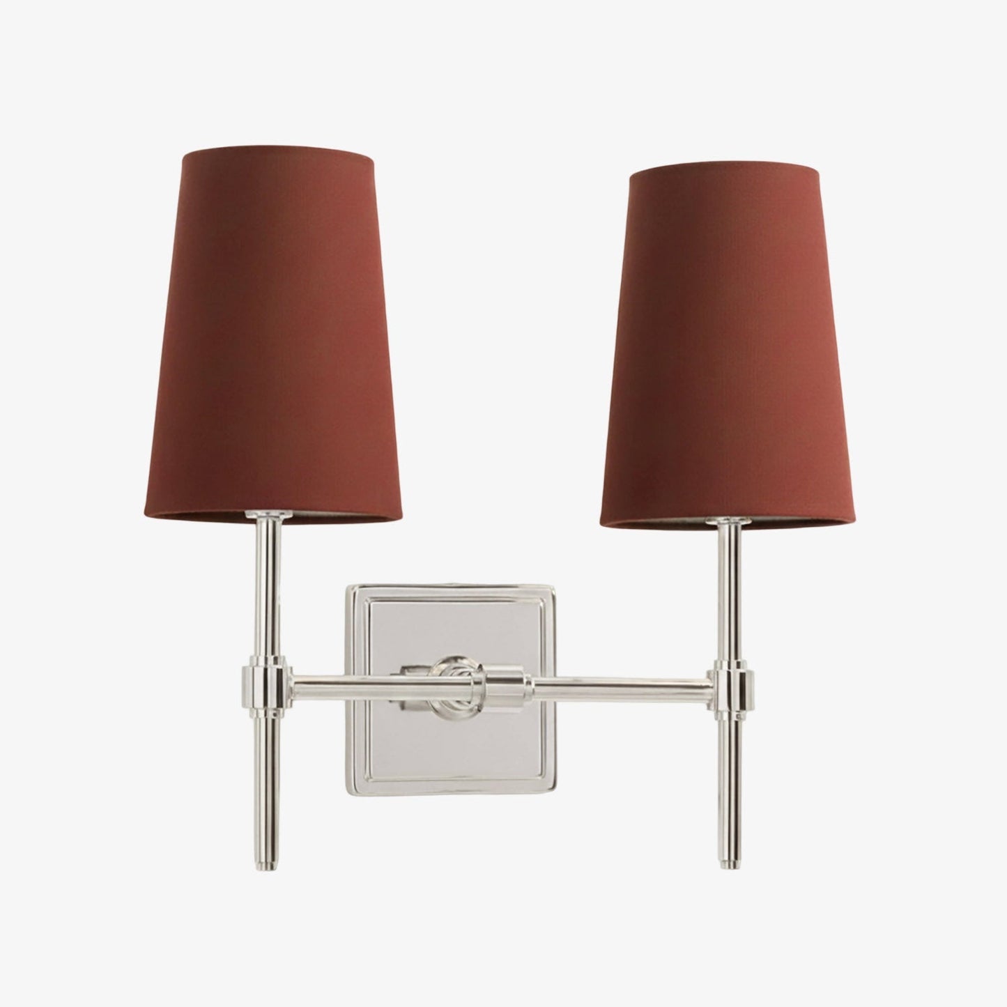 Wandlamp met linnen kap - retro metalen wandverlichting voor slaapkamer en gang