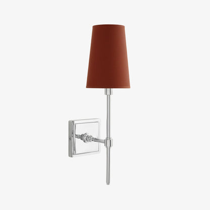 Wandlamp met linnen kap - retro metalen wandverlichting voor slaapkamer en gang