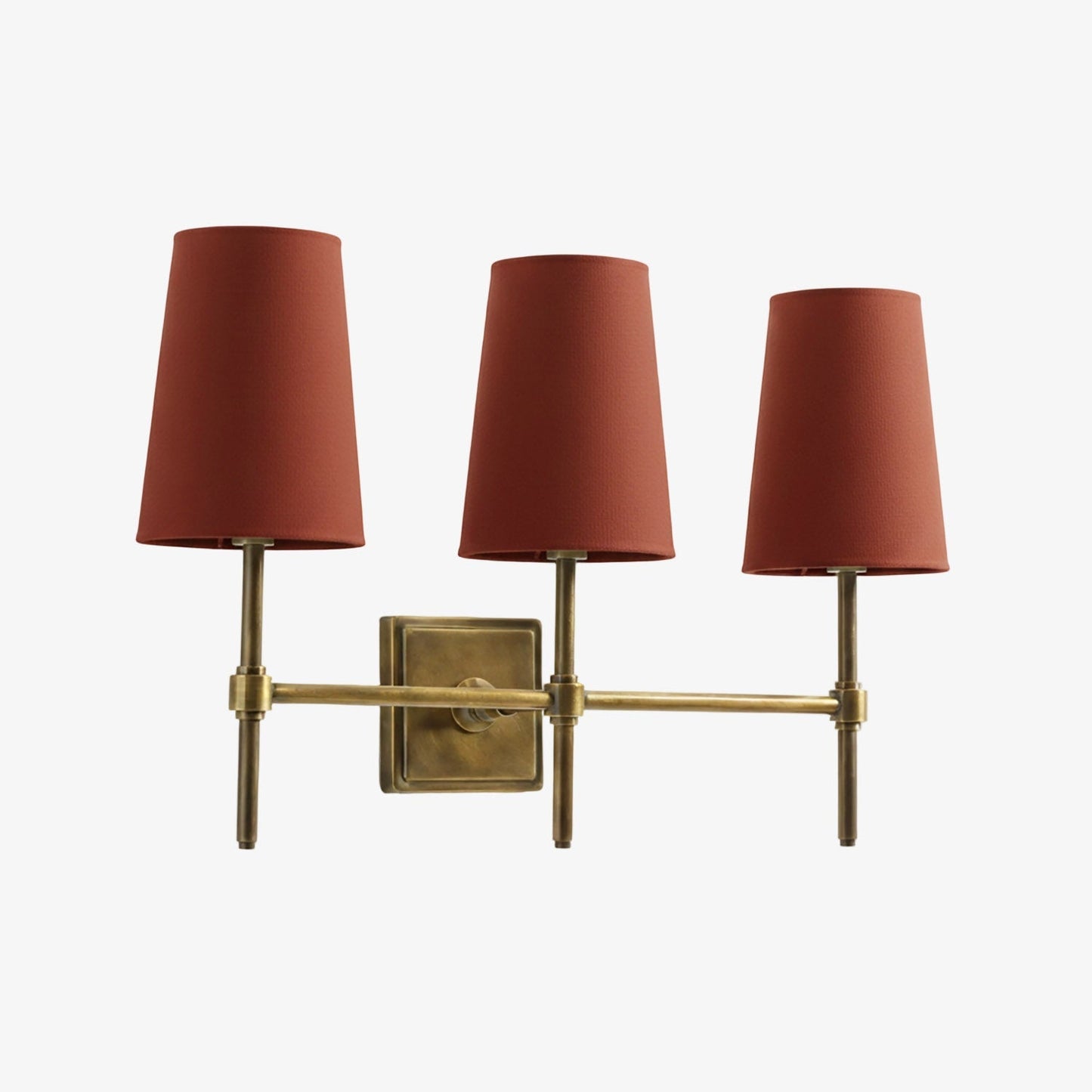 Wandlamp met linnen kap - retro metalen wandverlichting voor slaapkamer en gang