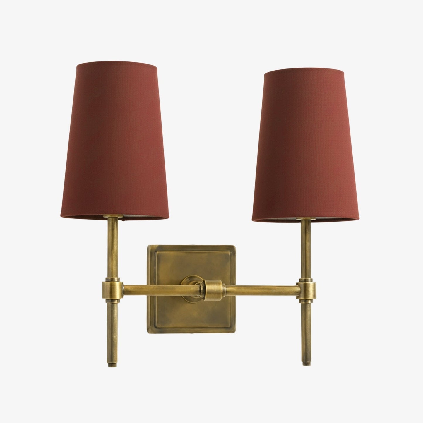 Wandlamp met linnen kap - retro metalen wandverlichting voor slaapkamer en gang