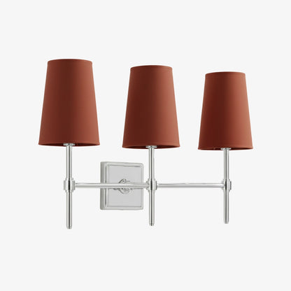 Wandlamp met linnen kap - retro metalen wandverlichting voor slaapkamer en gang